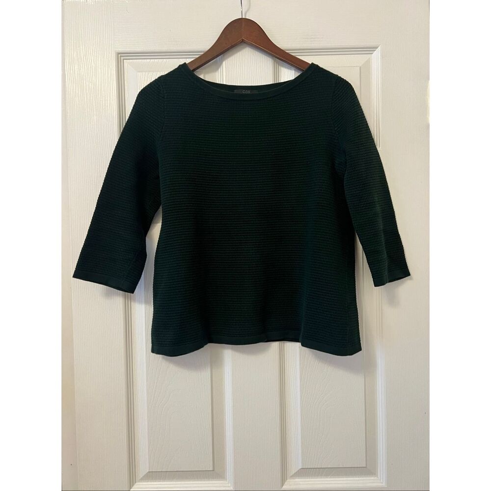 COS Waffled Crop Knit Sweater